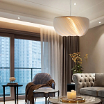 Подвесной светильник с белыми изящными декоративными лепестками Volumetric Petal Lamp варинант исполнения - 4 | Loft Concept в Воронеже