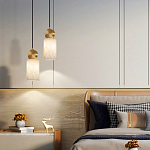 Подвесной светильник светодиодный с цилиндрическим плафоном Stone Helios варинант исполнения - 4 | Loft Concept в Воронеже