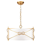 Люстра в форме цилиндра с белым тканевым абажуром Simple Knot варинант исполнения - 1 | Loft Concept в Воронеже