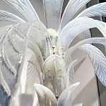 Торшер Glass Decorated Palm Floor Lamp White Листья Пальмы  варинант исполнения - 2 | Loft Concept в Воронеже