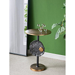 Столик приставной с абстрактным основанием и акцентом в виде золотистого диска Heavenly Space варинант исполнения - 6 | Loft Concept в Воронеже