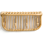 Настенная вешалка из ротанга с полкой Willa Wall Shelf Hanger варинант исполнения - 2 | Loft Concept в Воронеже