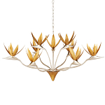 Люстра с плафонами в виде цветов Golden Bird of Paradise варинант исполнения - 4 | Loft Concept в Воронеже