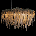 Люстра подвесная с металлическими цепочками и изогнутыми металлическими дугами 72 см Atlantis Chain варинант исполнения - 6 | Loft Concept в Воронеже