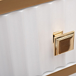 Консоль с ящиком белая с золотом Textured White Console with Gold варинант исполнения - 4 | Loft Concept в Воронеже