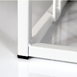 Пуф квадратный фиолетовый велюр на белом металлическом основании Celeste Purple варинант исполнения - 4 | Loft Concept в Воронеже