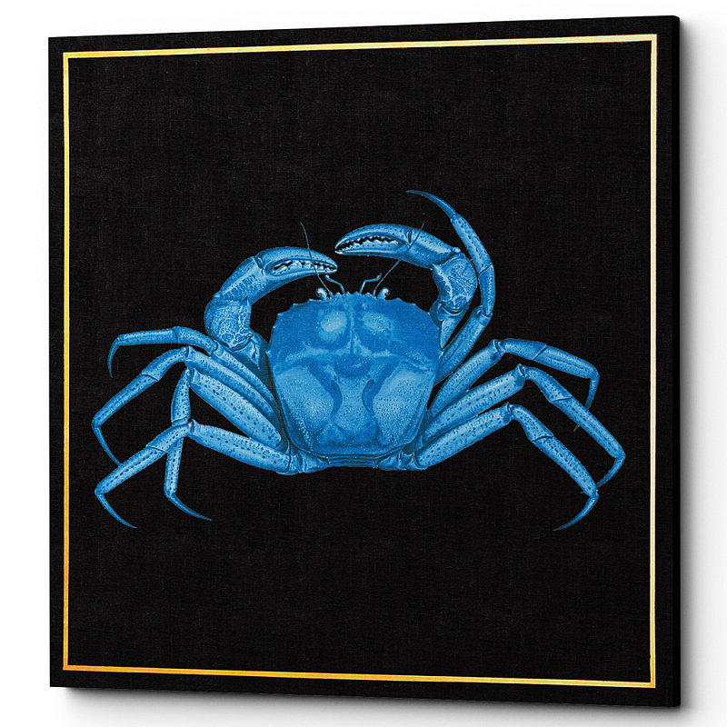 Постер Blue Crab Poster Черный Морская синь Постер Blue Crab Poster Черный Морская синь в Воронеже | Loft Concept