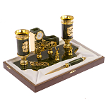 Настольный письменный набор из нефрита с ножом для бумаг в подарочной коробке Maecenas варинант исполнения - 3 | Loft Concept в Воронеже