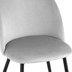 Мягкий стул в сером велюре Miruna Chair варинант исполнения - 7 | Loft Concept в Воронеже