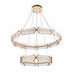 Люстра с 2-мя кольцами с текстурным природным рисунком IceFlame варинант исполнения - 1 | Loft Concept в Воронеже