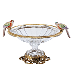 Чаша стеклянная с фигурками разноцветных попугаев на ободке 41 Eden Garden варинант исполнения - 1 | Loft Concept в Воронеже