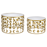 Набор из двух столов из металла Brass Symphony Moon варинант исполнения - 2 | Loft Concept в Воронеже