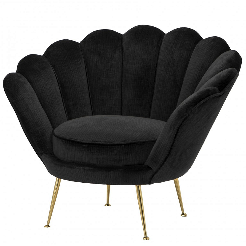 Кресло Eichholtz Chair Trapezium Black Черный Латунь Кресло Eichholtz Chair Trapezium Black Черный Латунь в Воронеже | Loft Concept
