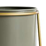 Кашпо из металла и латуни Elegance Elevated Planters оливковое  варинант исполнения - 3 | Loft Concept в Воронеже