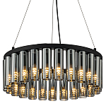 Люстра со стеклянными цилиндрическими плафонами Luminous Cylinders Smoky Round варинант исполнения - 1 | Loft Concept в Воронеже