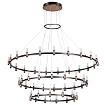 Люстра подвесная с тремя круглыми ярусами и цилиндрическими плафонами Arnaut Light варинант исполнения - 2 | Loft Concept в Воронеже