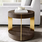 Дизайнерский журнальный стол круглый на 4-х ножках с подстольем Hufok варинант исполнения - 1 | Loft Concept в Воронеже