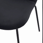Стул черный с обивкой из велюра Black Archie Chair варинант исполнения - 6 | Loft Concept в Воронеже