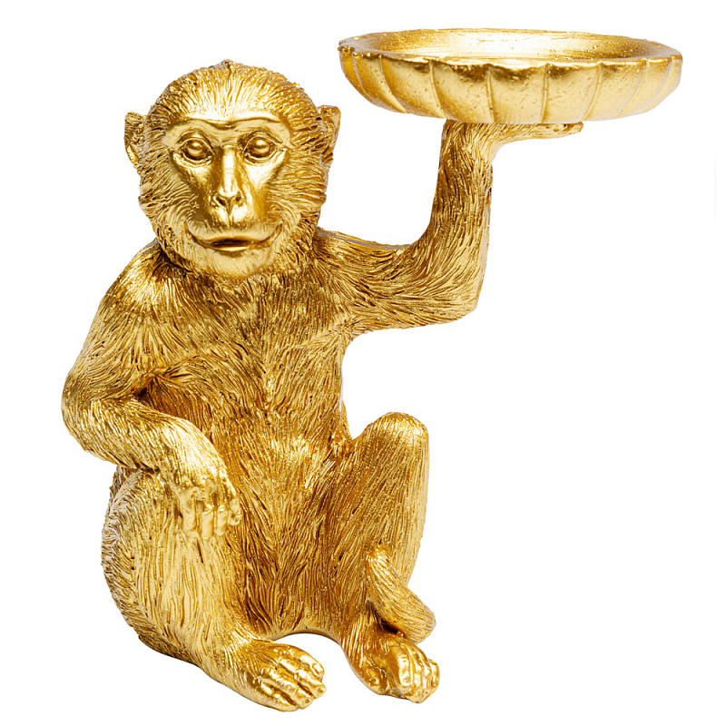 Подсвечник золотая обезьяна с блюдцем Golden Monkey Золотой Подсвечник золотая обезьяна с блюдцем Golden Monkey Золотой в Воронеже | Loft Concept