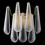 Бра с подвесками из рифленного стекла в форме капель Textured Glass варинант исполнения - 3 | Loft Concept в Воронеже