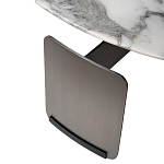 Столик журнальный с круглой мраморной столешницей на трех опорах Marble Stone Drawing варинант исполнения - 7 | Loft Concept в Воронеже