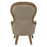 Кресло с мягкой обивкой из коричневого велюра на 4-х деревянных ножках Evelyn Classical Armchair варинант исполнения - 2 | Loft Concept в Воронеже