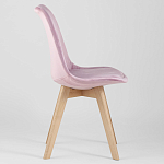 Стул с мягким велюровым сиденьем Arvika Pink варинант исполнения - 2 | Loft Concept в Воронеже