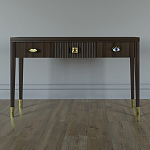 Дизайнерский Письменный стол Elsa Dreams Walnut с тремя ящиками варинант исполнения - 1 | Loft Concept в Воронеже