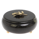 Шкатулка круглая из натурального камня змеевик Stone Casket варинант исполнения - 2 | Loft Concept в Воронеже