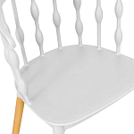 Пластиковый стул на ножках из массива бука Ferret Spiral White варинант исполнения - 4 | Loft Concept в Воронеже