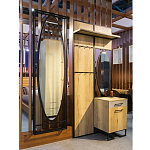 Зеркало овальное в металлической оправе в стиле лофт Urban Style Space варинант исполнения - 4 | Loft Concept в Воронеже