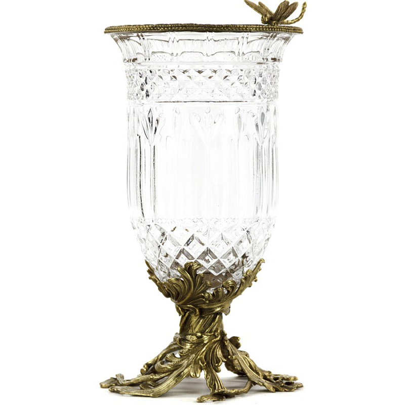 Ваза Transparent Vase with Bronze Dragonfly on Edge Прозрачный (Transparent) Бронза Ваза Transparent Vase with Bronze Dragonfly on Edge Прозрачный (Transparent) Бронза в Воронеже | Loft Concept