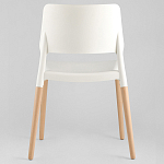 Пластиковый стул на ножках из массива бука Ferret White 4 шт варинант исполнения - 6 | Loft Concept в Воронеже