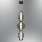 Подвесной светильник вертикальный с плетеным металлическим каркасом Metal Interweaving варинант исполнения - 1 | Loft Concept в Воронеже