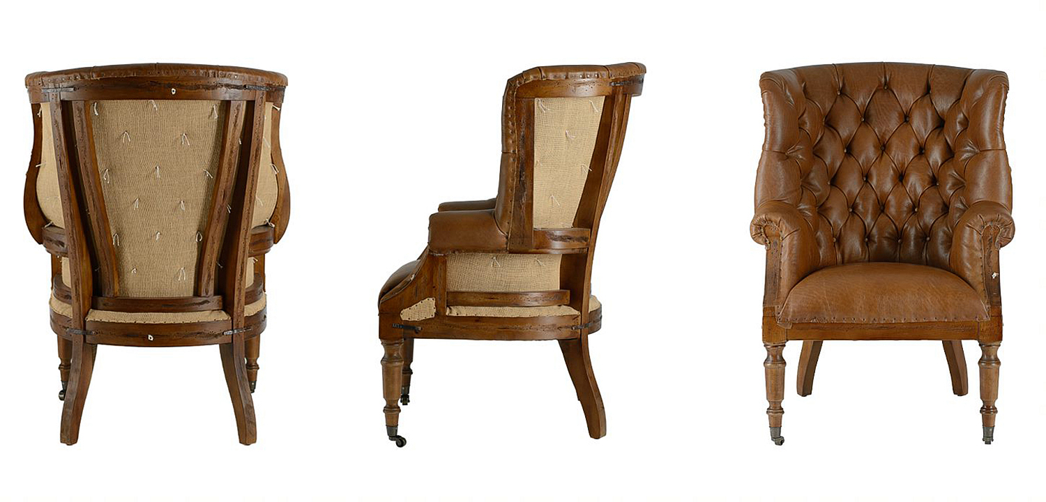 Кресло Meder Armchair натуральная кожа Кресло Meder Armchair натуральная кожа - Loft-Concept в Воронеже