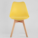 Стул с основой из пластика и мягким сиденьем Arvika Yellow варинант исполнения - 2 | Loft Concept в Воронеже