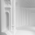 Встраиваемый в стену гипсовый светильник под покраску с арками и рельефными колоннами Antiquity Athena варинант исполнения - 8 | Loft Concept в Воронеже