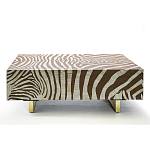 Кофейный стол Kenya Coffee Table Bone Inlay ZEBRA Beige  варинант исполнения - 2 | Loft Concept в Воронеже