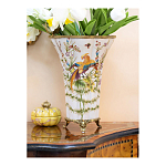 Ваза из фарфора с бронзовой стрекозой  Paradise Dragonfly варинант исполнения - 7 | Loft Concept в Воронеже