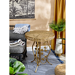 Столик приставной золотистый с орнаментом на столешнице Tanzania варинант исполнения - 4 | Loft Concept в Воронеже