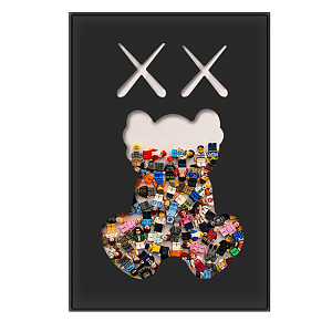 Постер Bearbrick Черный фон