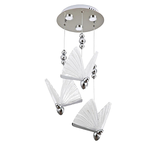 Тройной Подвесной Светильник Butterfly Chrome