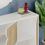 Комод с 3-мя дверцами и выдвижным ящиком цвета светлый дуб SPARK CONSOLE WHITE варинант исполнения - 4 | Loft Concept в Воронеже