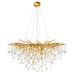 Люстра подвесная с прозрачными стеклянными подвесками в форме капель Диаметр 100 см Droplet Chandelier варинант исполнения - 2 | Loft Concept в Воронеже