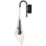 Бра черного цвета с плафоном из рельефного стекла Glass Pod варинант исполнения - 1 | Loft Concept в Воронеже