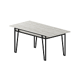 Стол обеденный с прямоугольной столешницей пыльного белого цвета на 4-х металлических ножках PAL ANCIENT WHITE варинант исполнения - 1 | Loft Concept в Воронеже