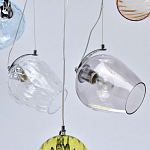 Люстра линейная с 5-ю разноцветными стеклянными плафонами Kaleido варинант исполнения - 12 | Loft Concept в Воронеже