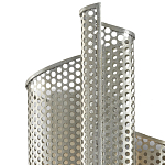 Бра серебряное изогнутой формы с перфорацией Perforation варинант исполнения - 1 | Loft Concept в Воронеже