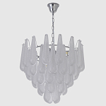 Люстра с подвесками из рифленного стекла в форме капель Textured Glass Chandelier варинант исполнения - 4 | Loft Concept в Воронеже