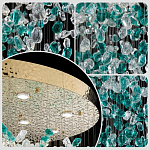 Люстра зеленая каскадная Green Light CascadeDroplet Chandelier варинант исполнения - 3 | Loft Concept в Воронеже